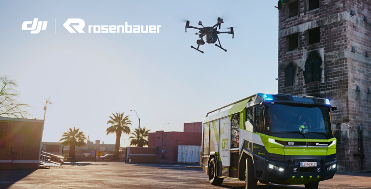 无人机配消防车，大疆与全球出口量最大的消防车制造商达